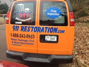 Water Damage Freeburg Rear Of Van At Residential Job